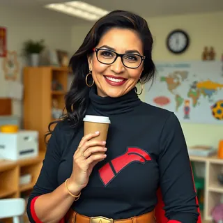 A daycare owner with wonderwoman vibes